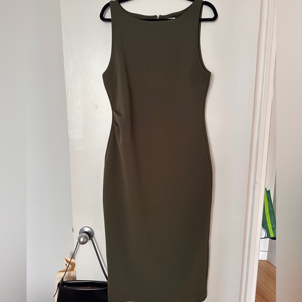 Aritzia Sleeveless Green Sheath Dress